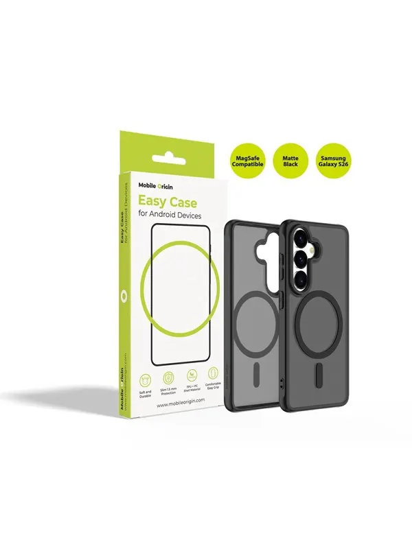 Mobile Origin Easy Case MagSafe Matte Black - Samsung Galaxy S26