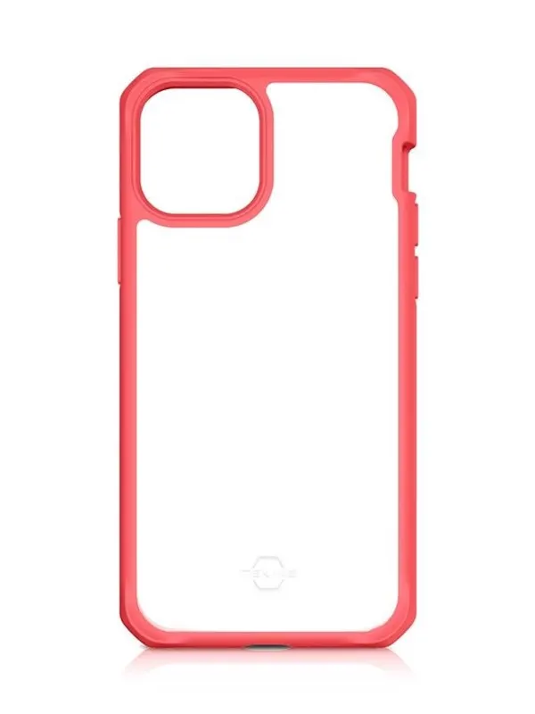 ITSKINS HYBRID SOLID cover for iPhone 11 / XR®. Plain coral and transparent