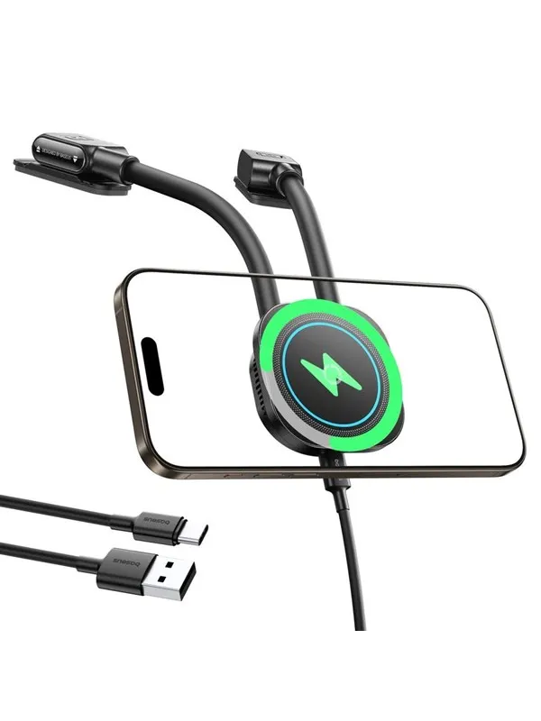 Baseus PrimeTrip C03sPro Car Holder for Dashboard with Adhesive Inductive Charger - Black