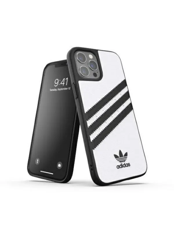 Adidas OR Moulded Case PU for iPhone 12 Pro Max - White &amp; Black