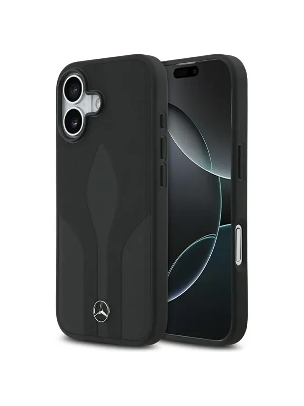 Mercedes Leather The Move MagSafe Case for iPhone 17 - Black