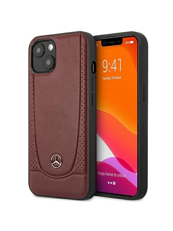 Mercedes Leather Urban Bengale Case for iPhone 15 - Red