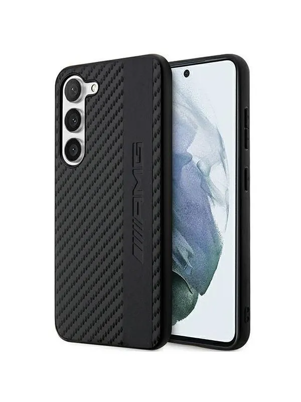 Mercedes AMG Carbon Stripe&Embossed Case for Samsung Galaxy S23+ - Black