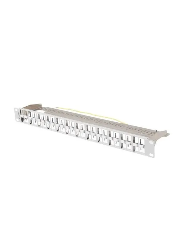Lanberg Patch Panel Blank 48-Port 1U 19" FTP for Keystone Modules Grey