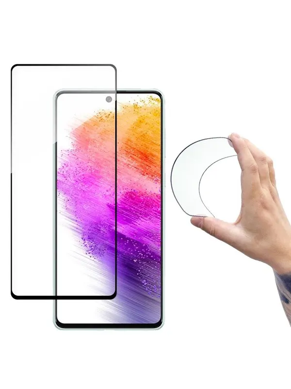 Wozinsky Full Cover Flexi Nano Glass Film Tempered Glass Frame Samsung Galaxy A73 Clear