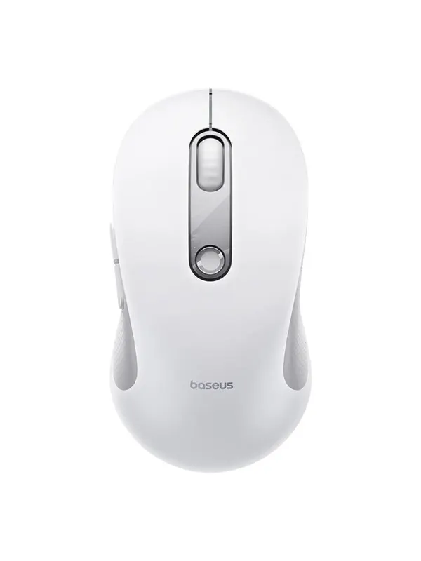 Baseus F02 Wireless Ergonomic Bluetooth Mouse - White - Vit
