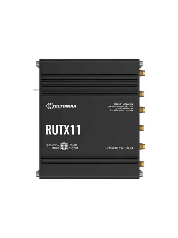 Teltonika RUTX11 Industrial Cellular Router (RUTX11300400 / Standard package with US PSU) - Wireless router 802.11a/b/g/n/Wi-Fi 5 Wave 2
