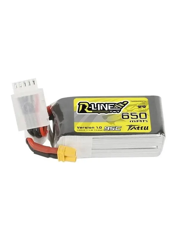 Gens ace &amp;Tattu - Tattu R-Line 650mAh 14.8V 95C 4S1P Battery XT30