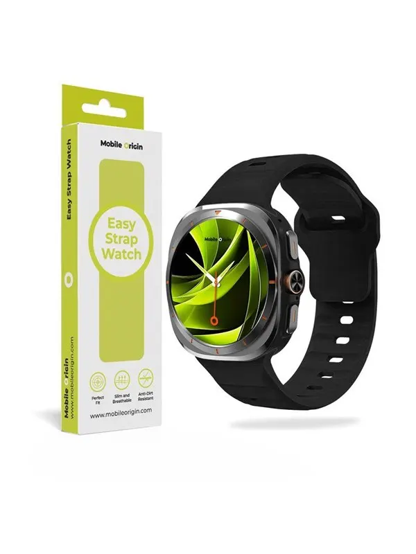 Mobile Origin Easy Strap Silicone Galaxy Watch Ultra 47mm Black