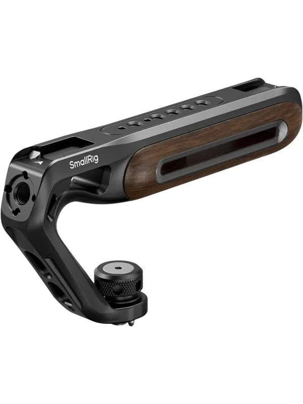 SmallRig 5252 Wooden Top Handle with 1/4''-20 and ARRI 3/8''-16 Locating Screw