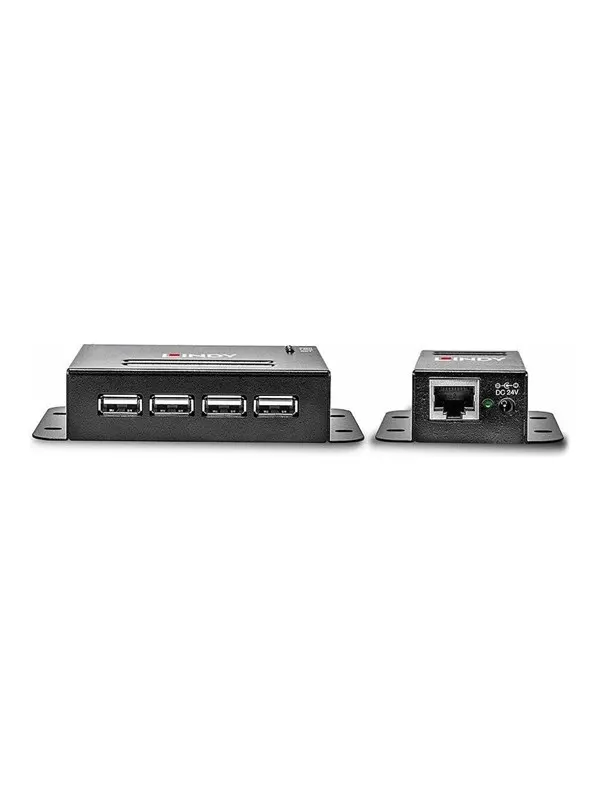 Lindy USB 2.0 4 Port CAT.5/6 Extender With Power Over CAT.5/6