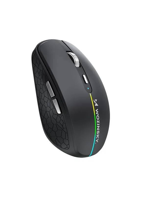 Wozinsky WMGK-1132 RGB Backlit Wireless Mouse - Black - Mouse - 6 knappar - Svart
