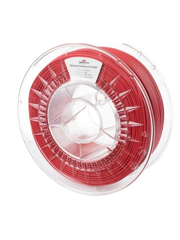 Spectrum 3D Filament / PLA Premium Matt / â 1.75 mm / Bloody Red / 1 kg