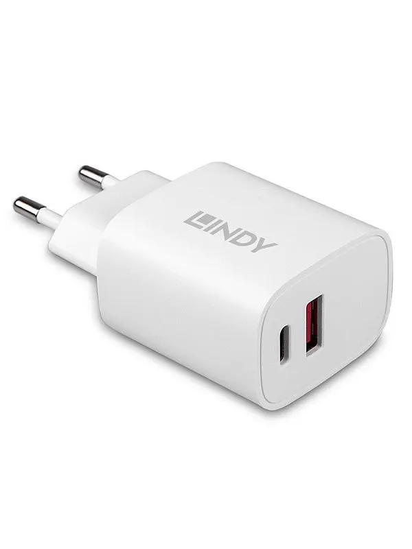 Lindy 20W USB Type A &amp; C Charger
