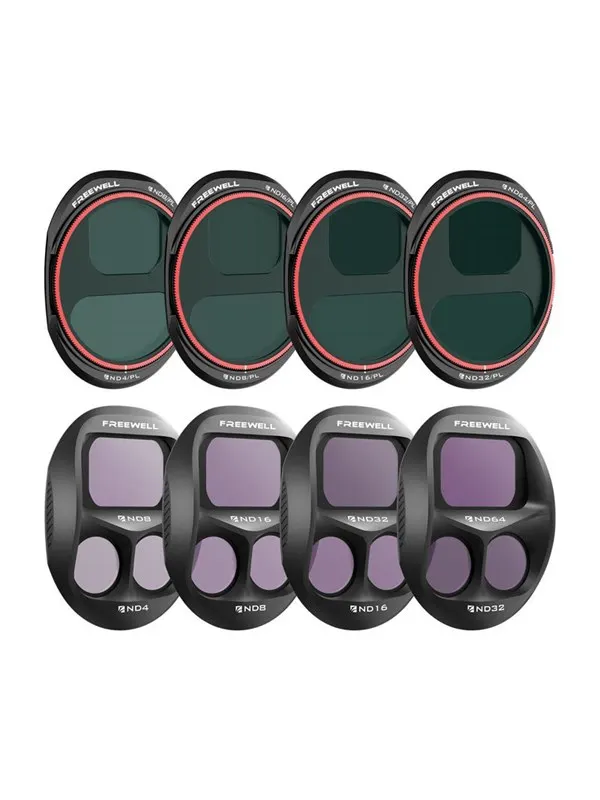 Freewell AllâDay ND/PL Filter Setâ¯8pcs - DJI Mavicâ¯4â¯Pro