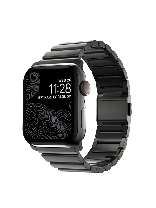 Nomad Strap Stainless Steel Graphite Black V2 42/44/45/49 mm