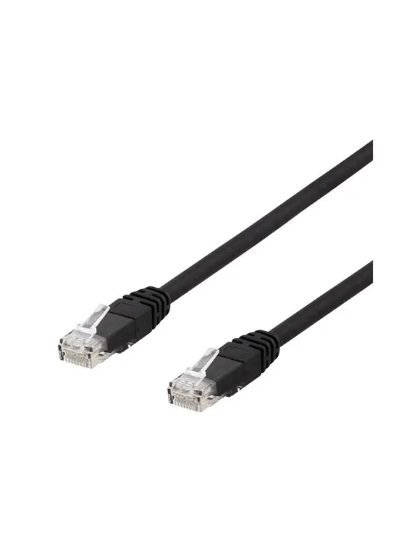 Deltaco TP-67SAU - patch cable - 7 m - black - Svart - 7m