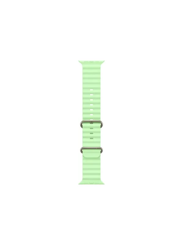 Apple 49mm Neon Green Ocean Band - Natural Titanium Finish