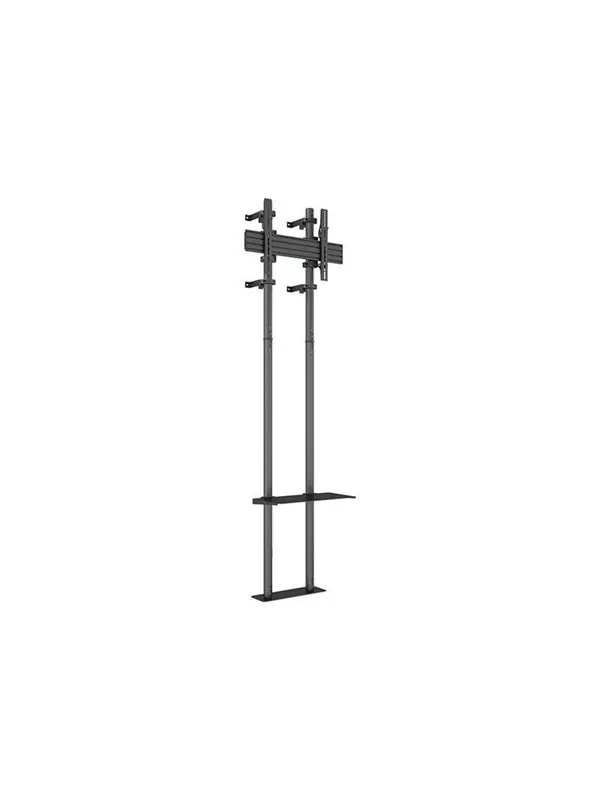 Multibrackets M Pro Series mounting kit - for flat panel / AV equipment - with shelf - black - Max 105 kg - recommended for 98"