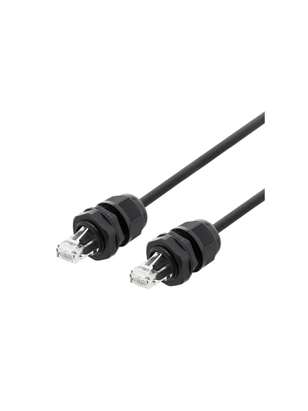 Deltaco SFTP-62AH-WP - patch cable - 2 m - black - Svart - 2m