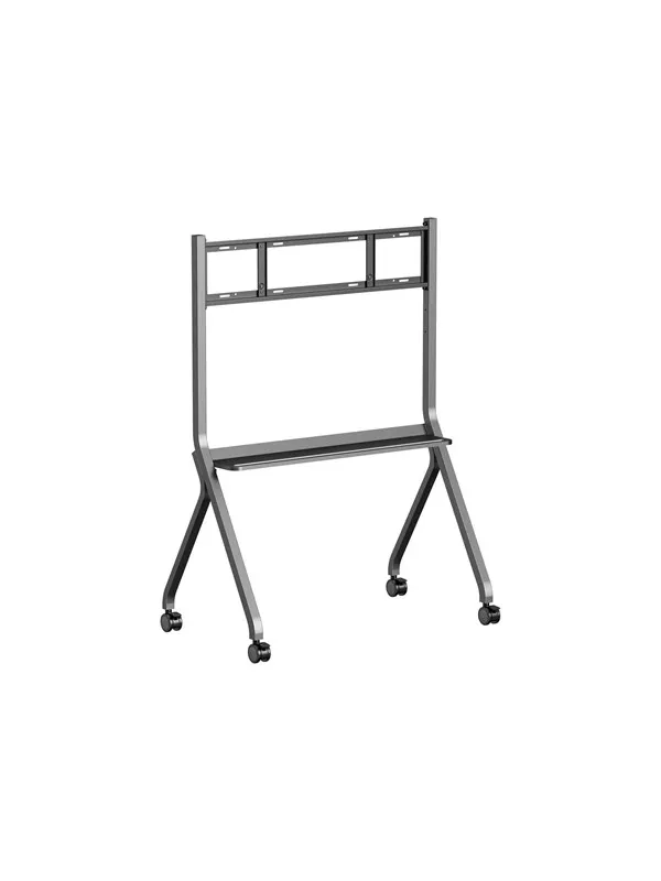 iiyama MD-CART02-S1 cart - for flat panel - with anti-collision shelf for accessories - Max 100 kg - recommended for 86"