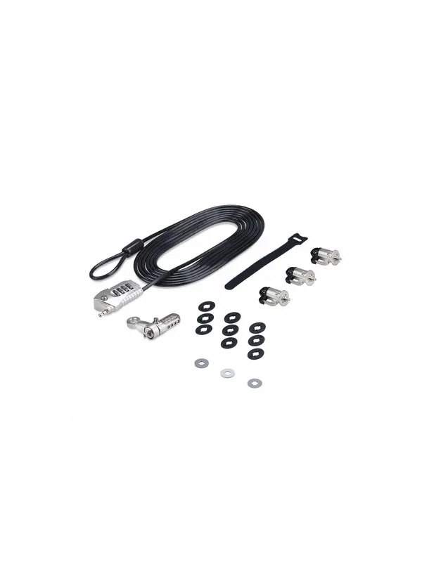 StarTech.com Laptop/Desktop & Peripheral Lock Kit 9.8ft (3m) Cable - workstation locking kit - theft-deterring - TAA Compliant