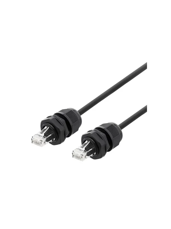 Deltaco SFTP-63AH-WP - patch cable - 3 m - black - Svart - 3m