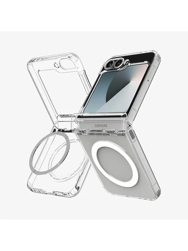 Spigen Ultra Hybrid Pro MagSafe - clear white - Samsung Galaxy Z Flip7 FE/Flip 6