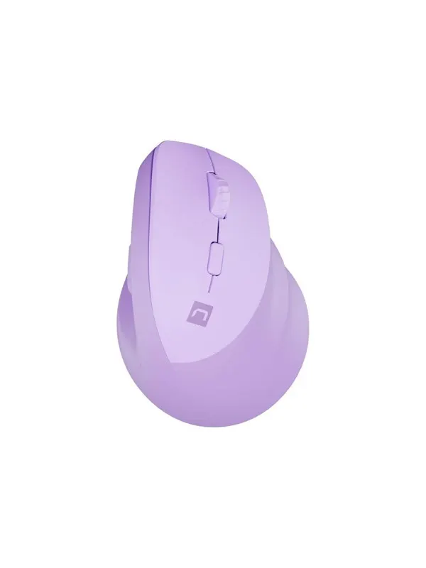 Natec CRAKE 2 - vertical mouse - Bluetooth 5.2 2.4 GHz - purple - Vertical mouse - Optic - 6 knappar - Lila