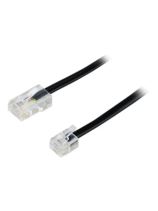 Deltaco DEL-1701S - phone cable - 1 m - black - Svart - 1m