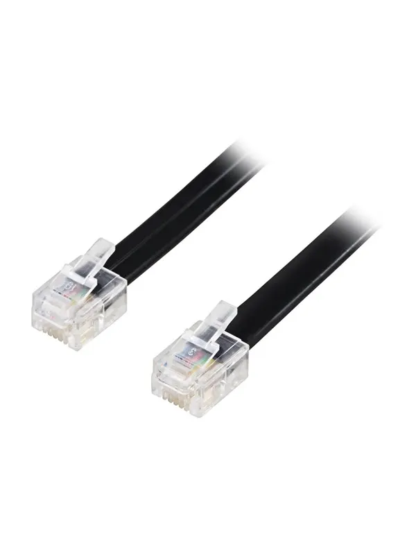 Deltaco phone cable - 2 m - black - Svart - 2m