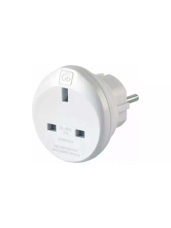 Go Travel UK-EU Adaptor Twin