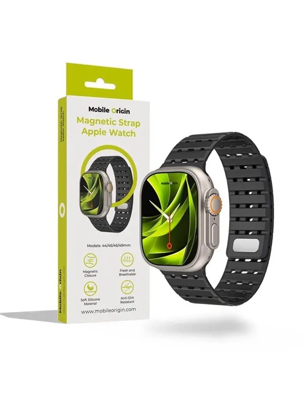 Mobile Origin Magnetic Strap - black -  Apple Watch 49mm/46mm/45mm/44mm