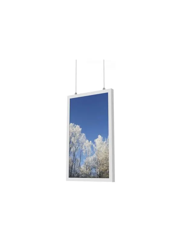 HI-ND Window mounting kit - for flat panel - portrait - white RAL 9003 - Max - recommended for 55"