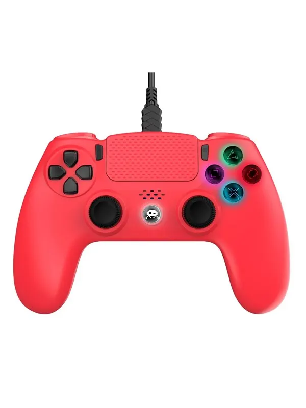 Freaks And Geeks Red Wired Controller - 3 m - Wired Controller - Sony PlayStation 4