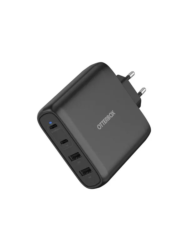 OtterBox Standard EU Wall Charger 100W GaN - 2X USB-C + 2X USB-A USB-PD - black