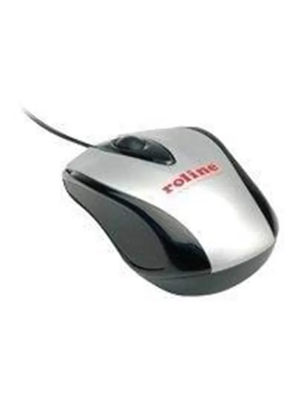 Roline - mouse - USB - black silver - Mouse - Optic - 3 knappar - Silver