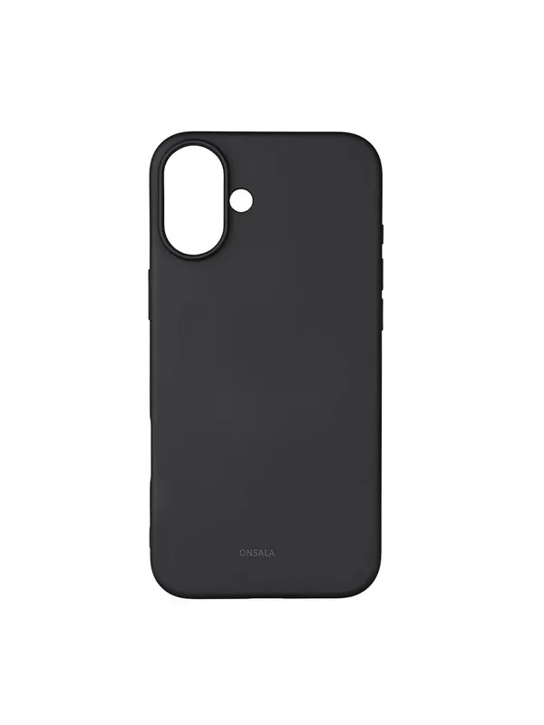 ONSALA Phone Case with Silicone Feel Black - iPhone 16 Plus