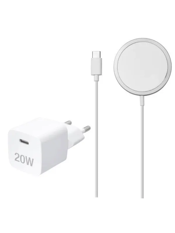 Vivanco Fast 1xUSB-C PD 20W MagSafe Home Charger Kit White