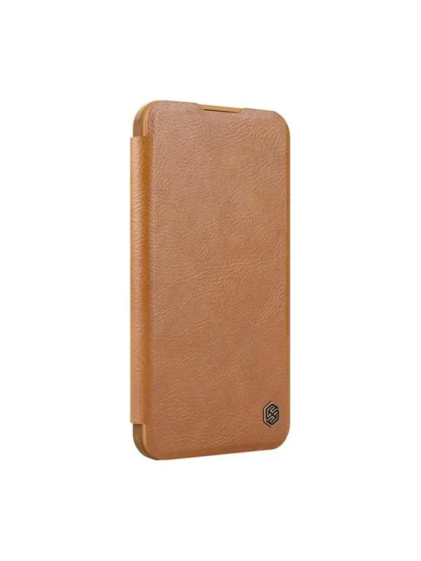 Nillkin Qin Pro Leather Case for iPhone 16 - Brown