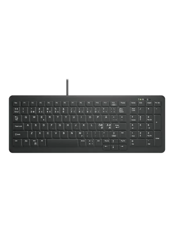 Cherry Active Key MedicalKey AK-C7000F - keyboard - sanitisable compact hygiene with numpad - QWERTY - Pan Nordic - black Input Device - Tangentbord - Nordisk - Svart