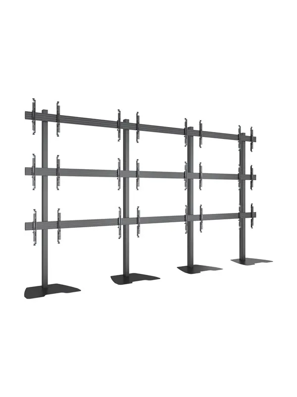 Multibrackets M Pro Series stand - for 12 LCD displays - video wall - black - Max 320 kg - recommended for 65"
