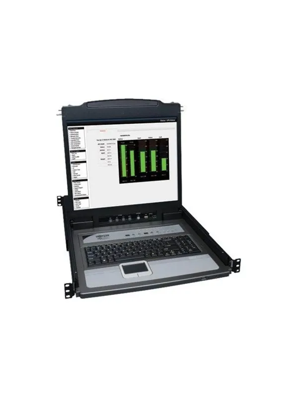 19" Tripp Lite 16-Port Rack Console KVM Switch 19" LCD PS2/USB Cables 1U - KVM console - 19"
