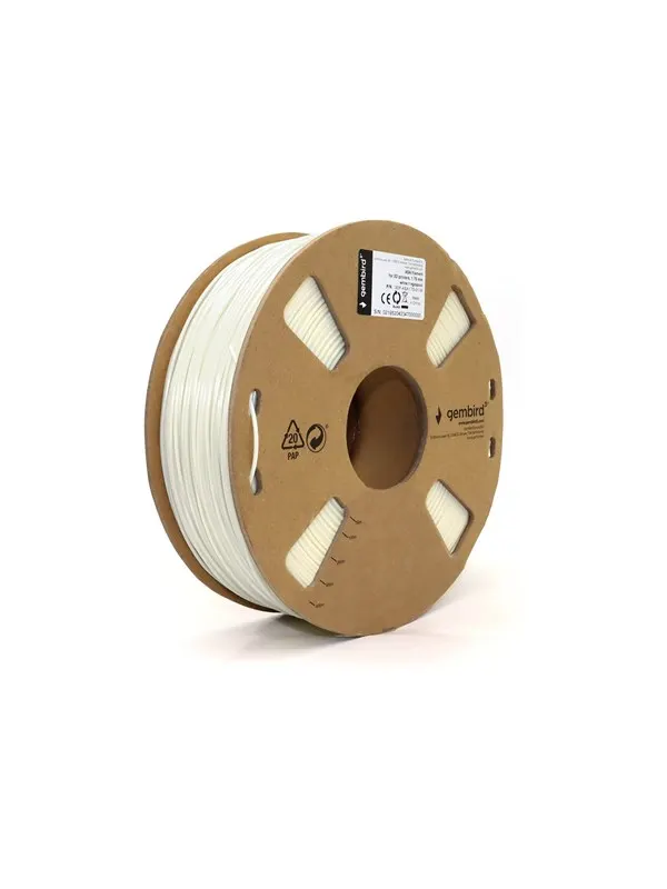 Gembird ASA filament - White - 1.75mm ø - 1 kg