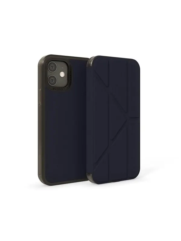 Pipetto Origami Folio for iPhone 12/12 Pro - Dark Blue