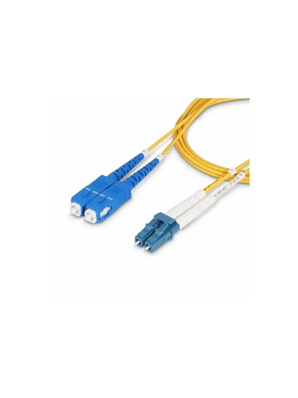 StarTech.com 7m (23ft) LC to SC (UPC) OS2 Single Mode Duplex Fiber Optic Cable - 7 m - yellow - Gul - 7m