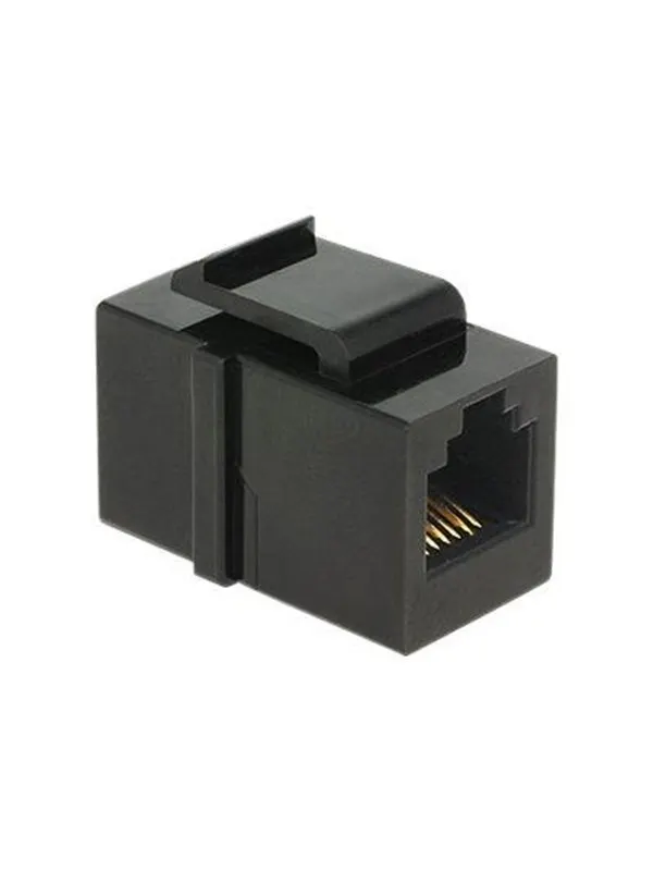 DeLOCK Keystone Module RJ12 Female > RJ12 Female Cat.3 Black