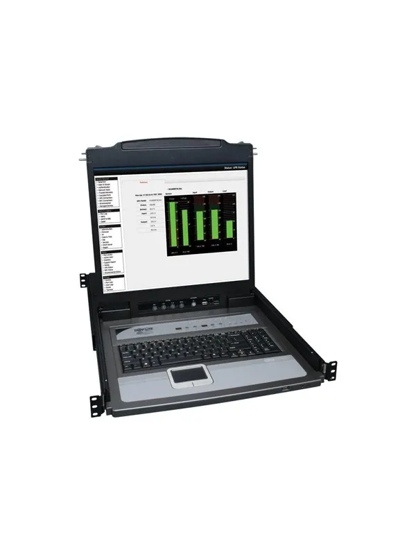 19" Tripp Lite 8-Port Rack Console KVM Switch w/19" LCD & 8 PS2/USB Cables 1U - KVM console - 19"