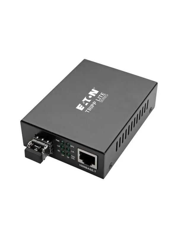 Eaton Series Gigabit Multimode Fiber to Ethernet Media Converter 10/100/1000 LC International Power Supply 850 nm 550 m (1.804 ft.)