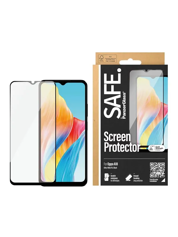 SAFE by PanzerGlass Screen Protector Oppo A18 | Ultra-Wide Fit